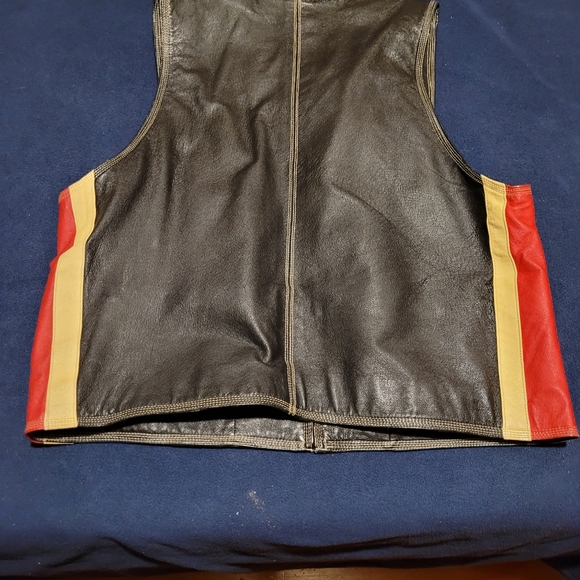 Leather Biker Vest by Beyond Leather - Picture 3 of 14